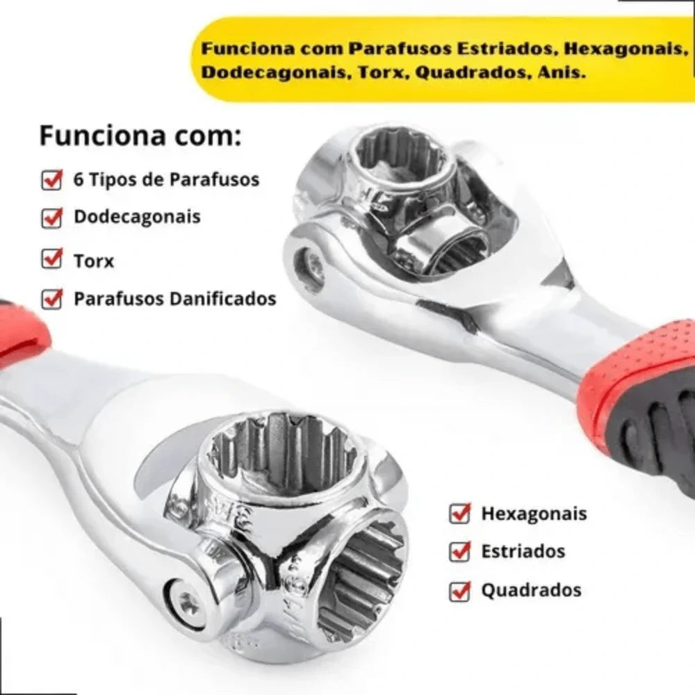 Chave Universal em Aço Carbono 48 em 1 - TorqueMax™