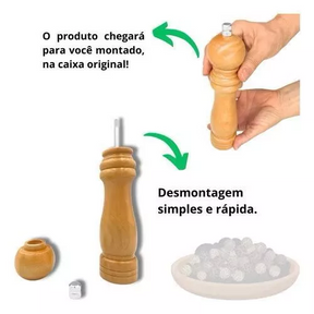 Moedores de Sal e Pimenta em Madeira