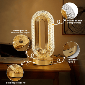 Luminária de Cristal Luxuosa