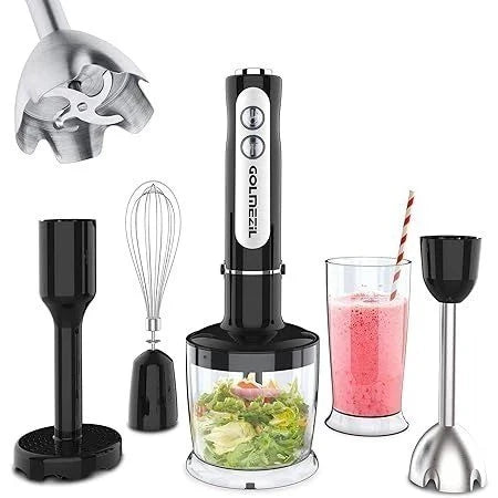 Mixer Elétrico 4 em 1 600W – Triture, Misture e Prepare Receitas com Facilidade e Estilo